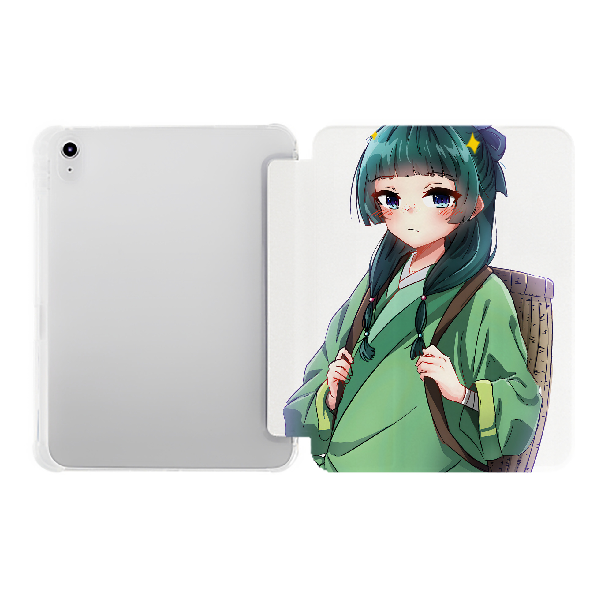 （画像用） 薬屋のひとりごと The Apothecary Diaries IPad ケース ペン収納付き 三つ折りスタンド PUレザー×シリコン 対応機種9.5/10.5/10.9インチ